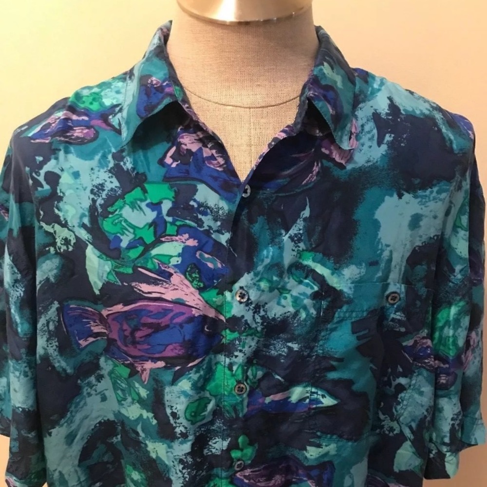 Hilo Hattie Hawaiian Camp Shirt S/S Men's XL